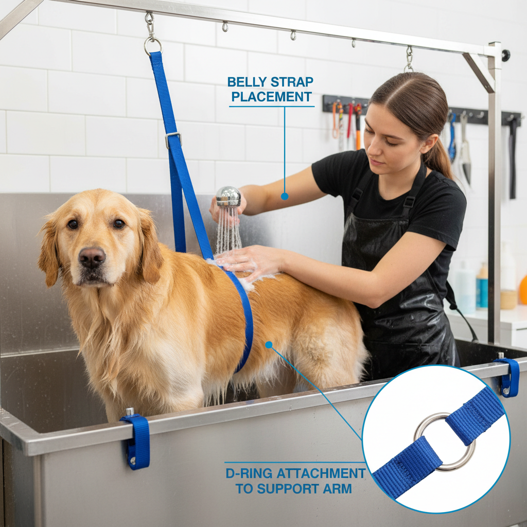 Hundepflege Bauchgurt Anwendung