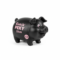 Karlie Latex-Schwein PEKY Schwarz Groß 33cm Quietschspielzeug