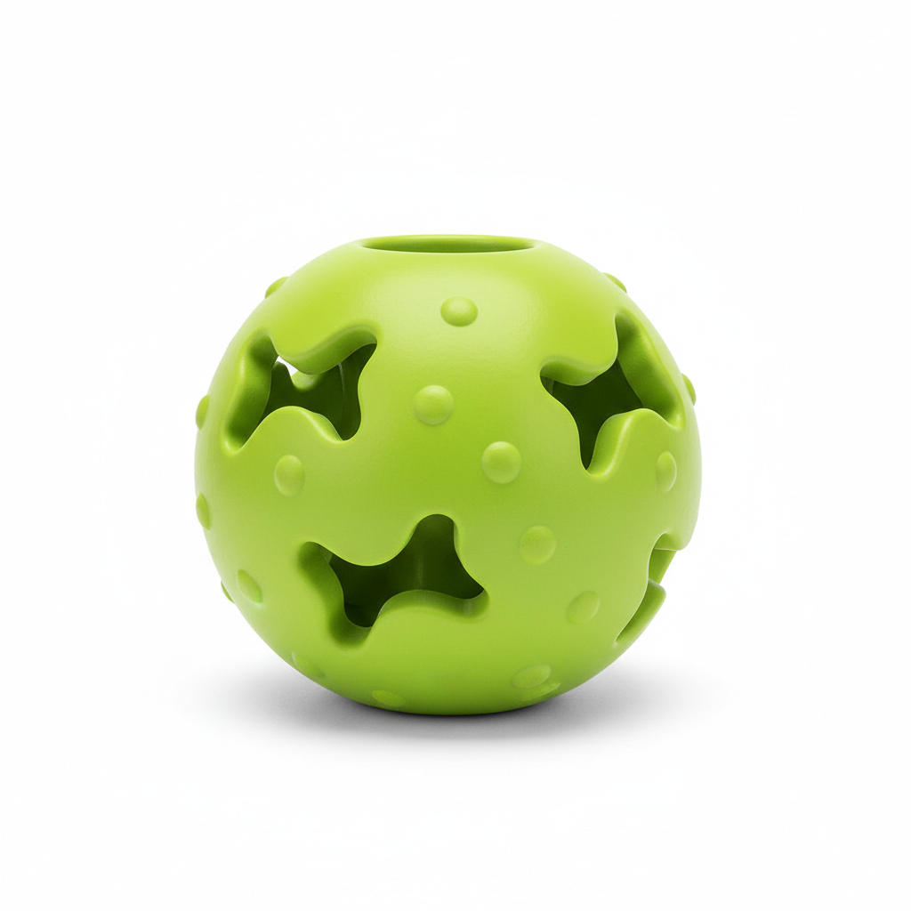 West Paw Toppl Lime XL 12cm - Seitenansicht mit Löchern