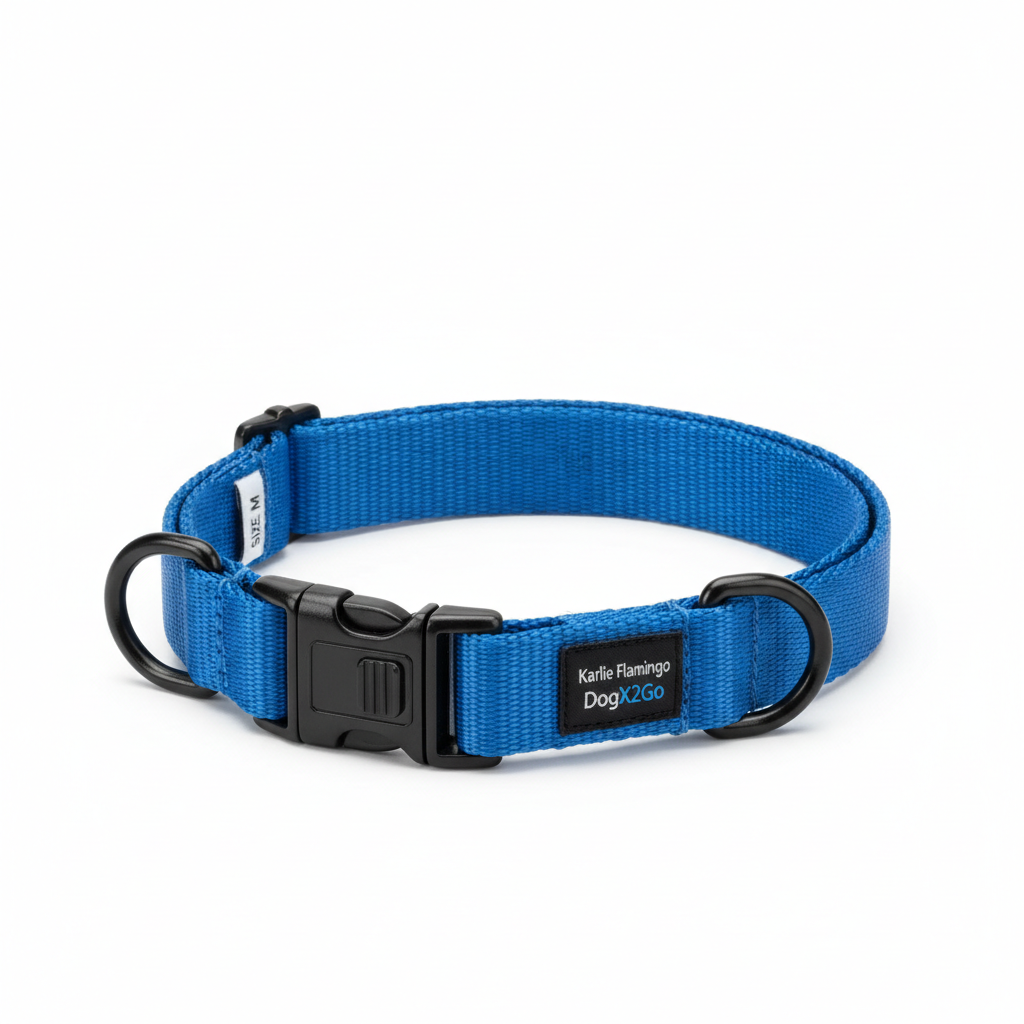Karlie Flamingo DogX2Go Halsband Blau M 32-55cm Nylon