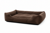 Lebon Hundebett Paula PLUS Dunkelbraun 100x75cm - Seitenansicht