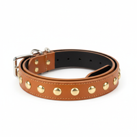 Karlie Rondo Halsband Natur 35mm/57cm Vollrindleder mit Rundkopfnieten