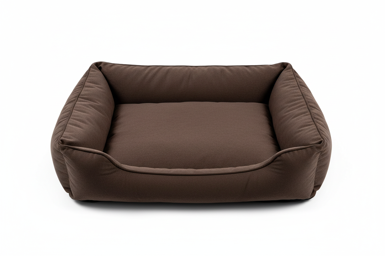 Lebon Hundebett Paula PLUS Dunkelbraun 100x75cm - Draufsicht
