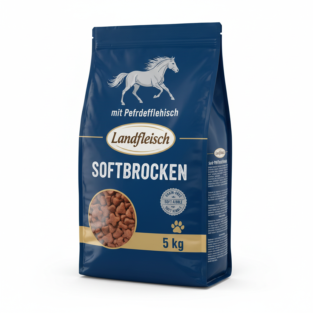 Landfleisch Softbrocken mit Pferd 5kg Hundefutter