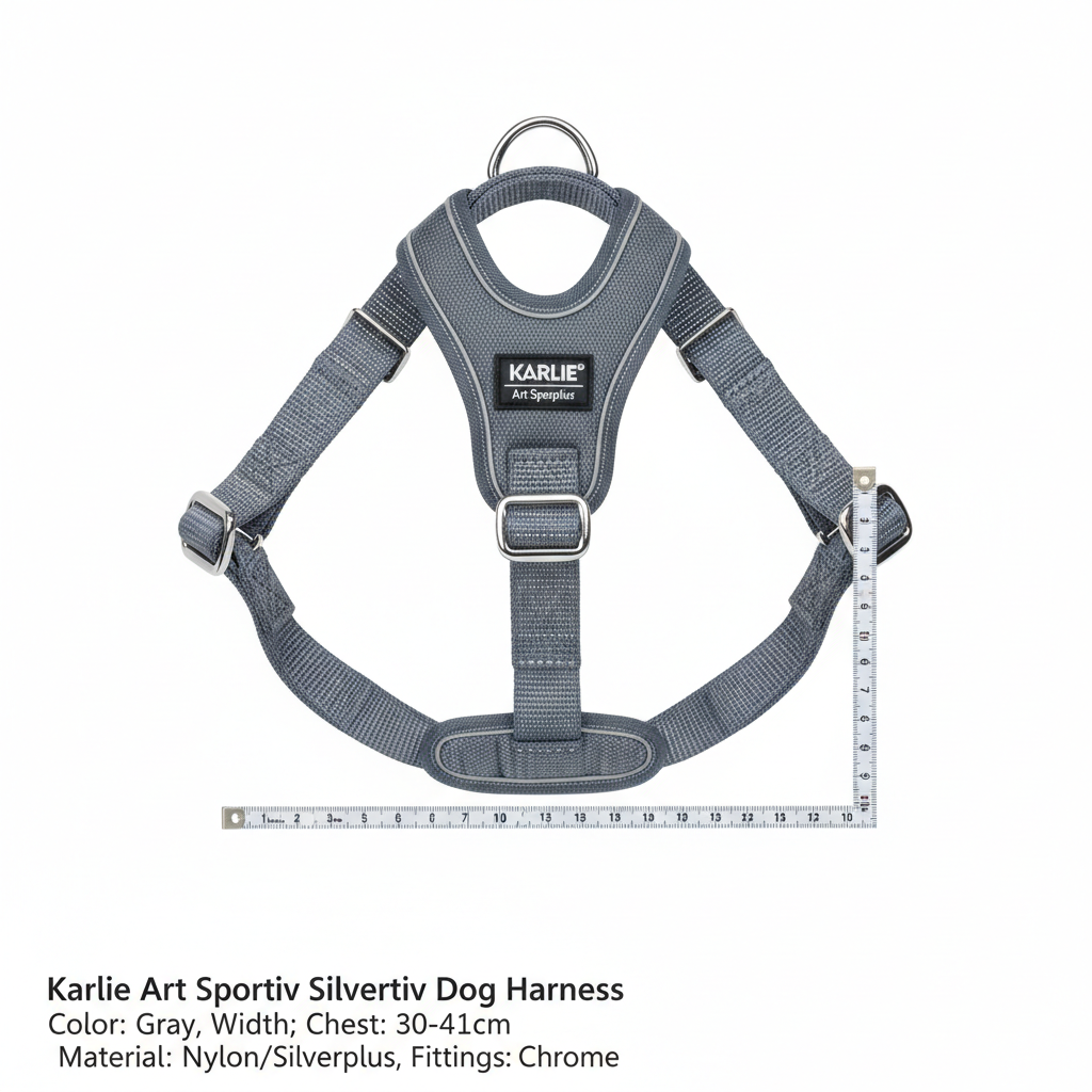 Karlie Art Sportiv Silverplus Geschirr Grau 10mm Hauptansicht