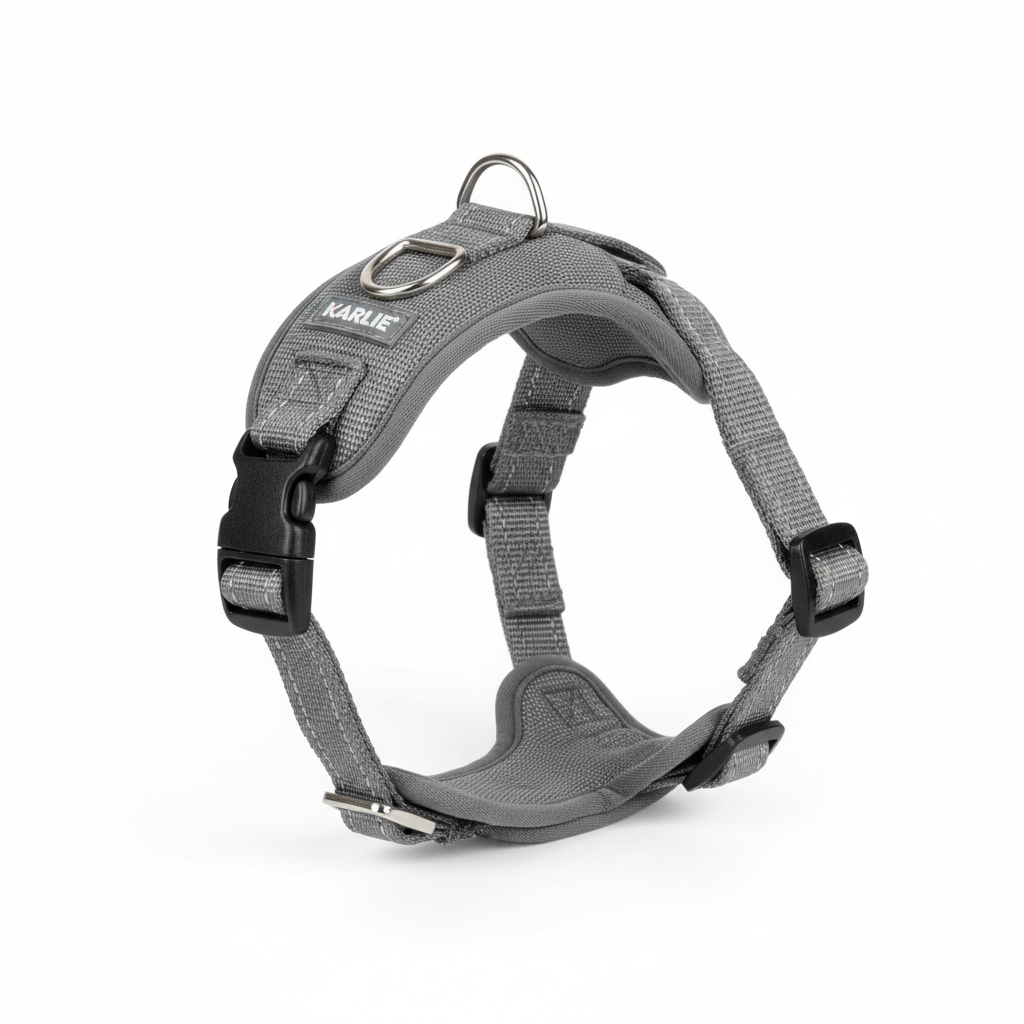 Karlie Art Sportiv Silverplus Geschirr Grau 15mm Seitenansicht