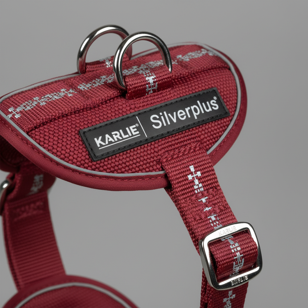 Karlie Art Sportiv Silverplus Geschirr Rot 15mm Detail