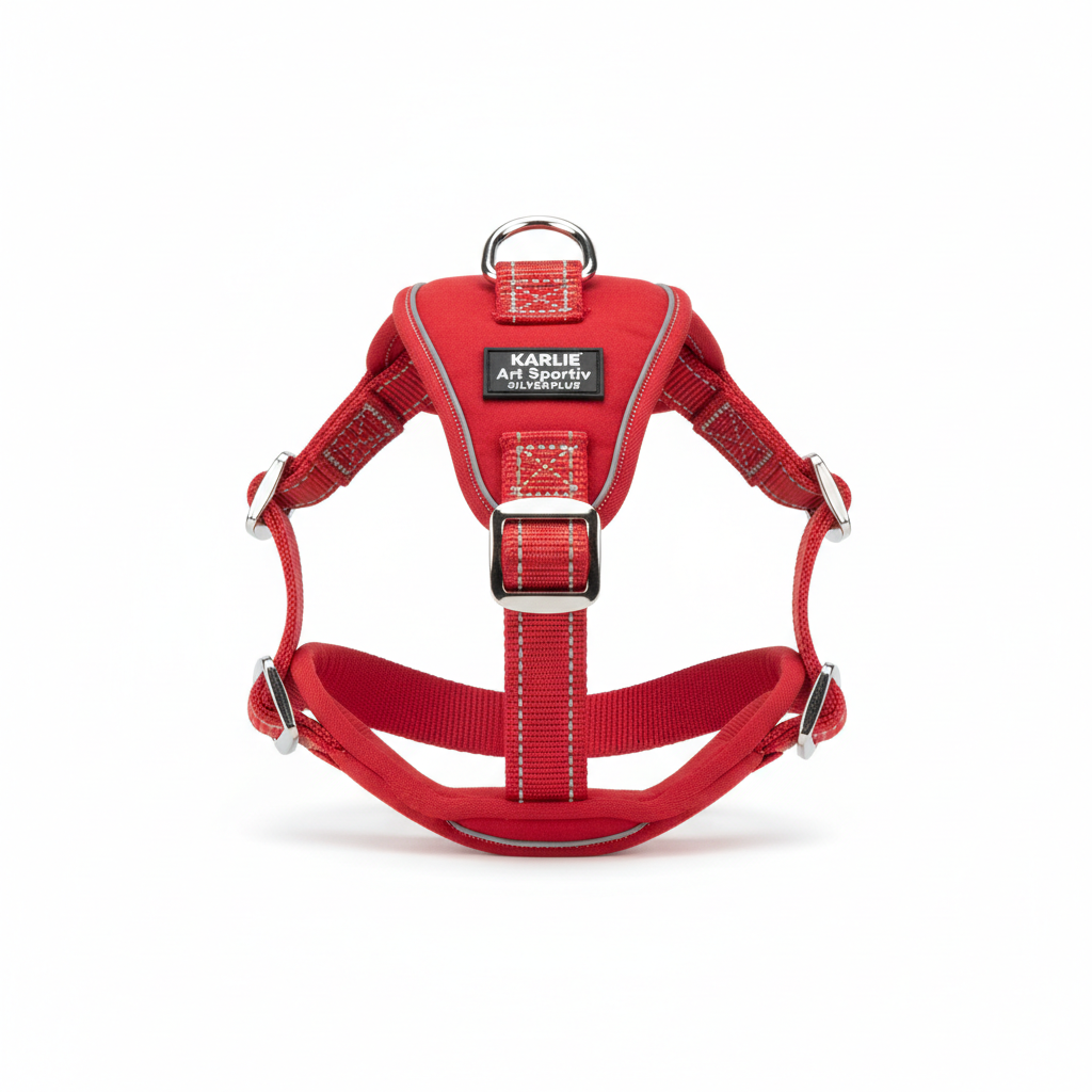 Karlie Art Sportiv Silverplus Geschirr Rot 15mm Hauptansicht