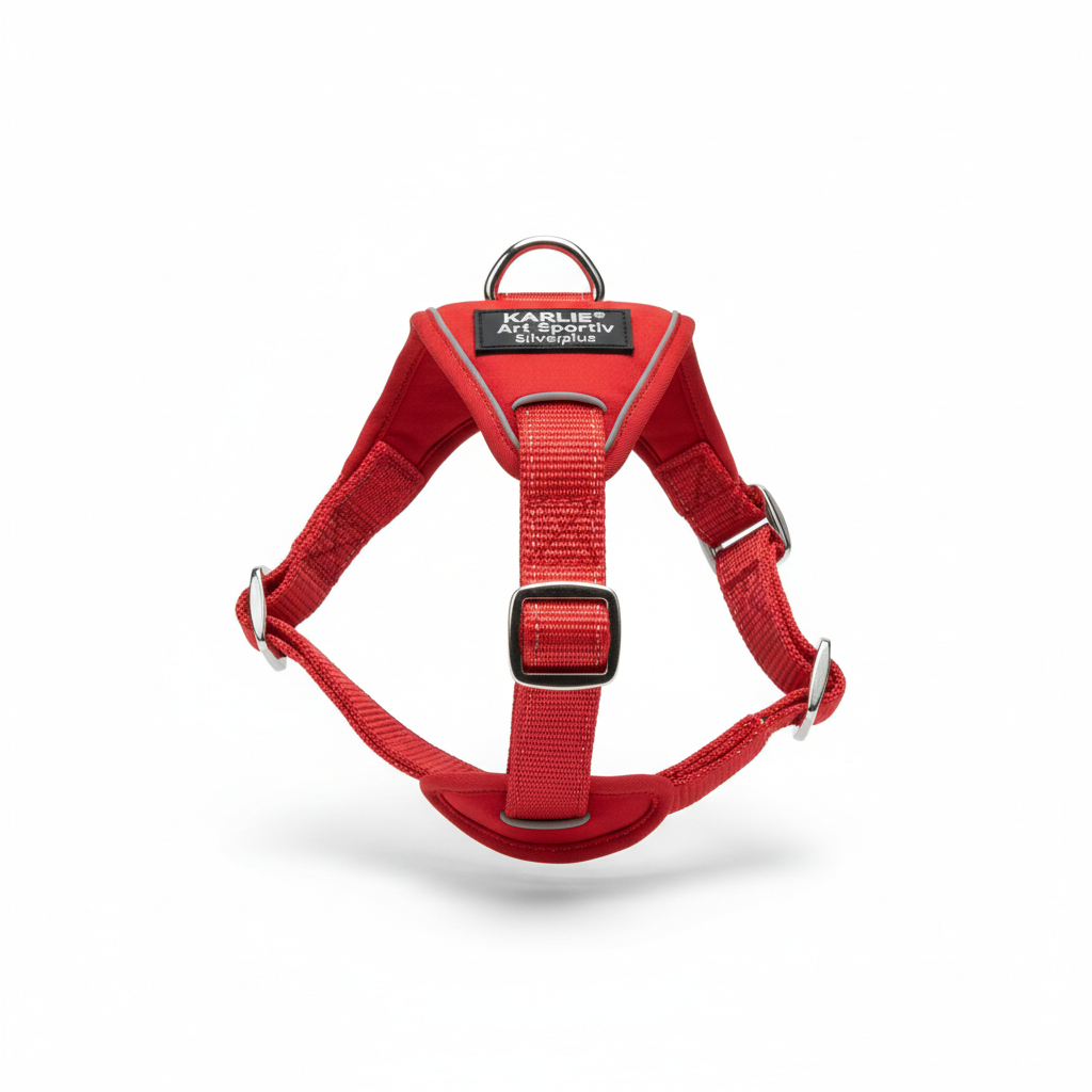 Karlie Art Sportiv Silverplus Geschirr Rot 25mm Hauptansicht