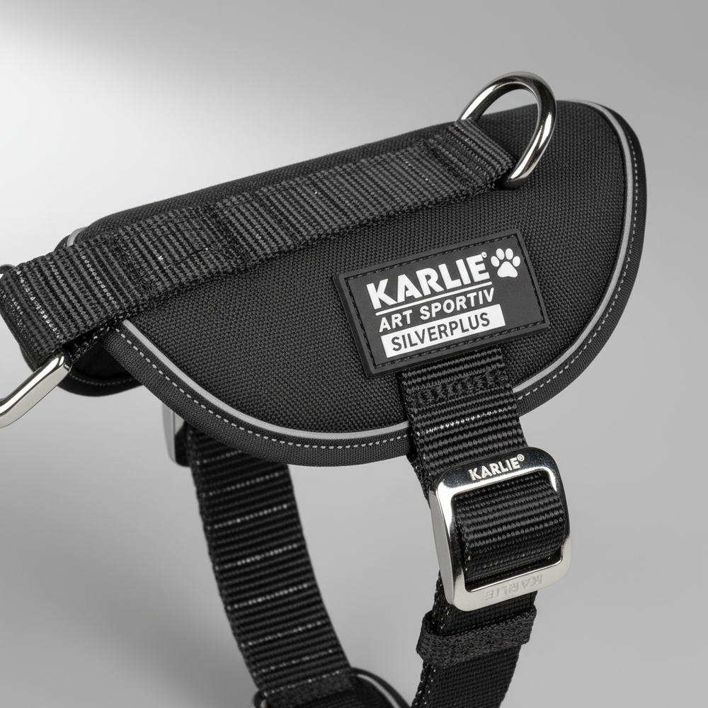 Karlie Art Sportiv Silverplus Geschirr Schwarz 10mm Detail