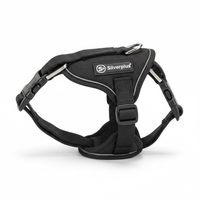 Karlie Art Sportiv Silverplus Geschirr Schwarz 15mm Seitenansicht