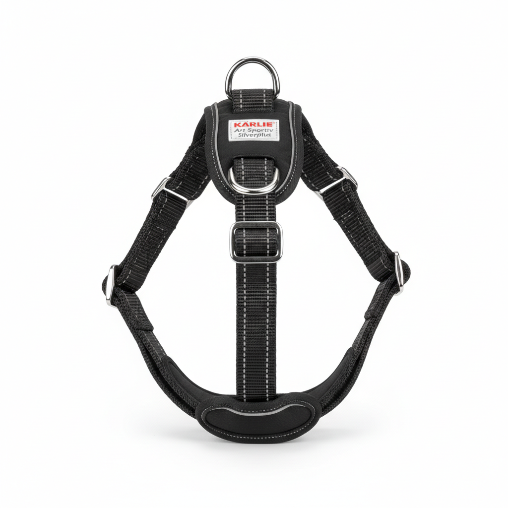 Karlie Art Sportiv Silverplus Geschirr Schwarz 20mm Hauptansicht