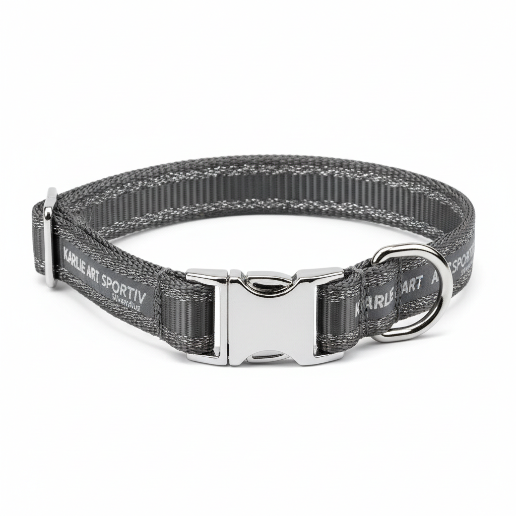 Karlie Art Sportiv Silverplus Halsband Grau 10mm x 20-35cm Hauptansicht