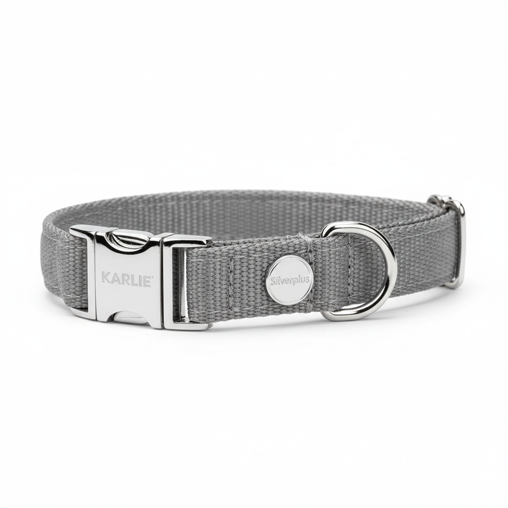 Karlie Art Sportiv Silverplus Halsband Grau 15mm x 30-45cm Seitenansicht