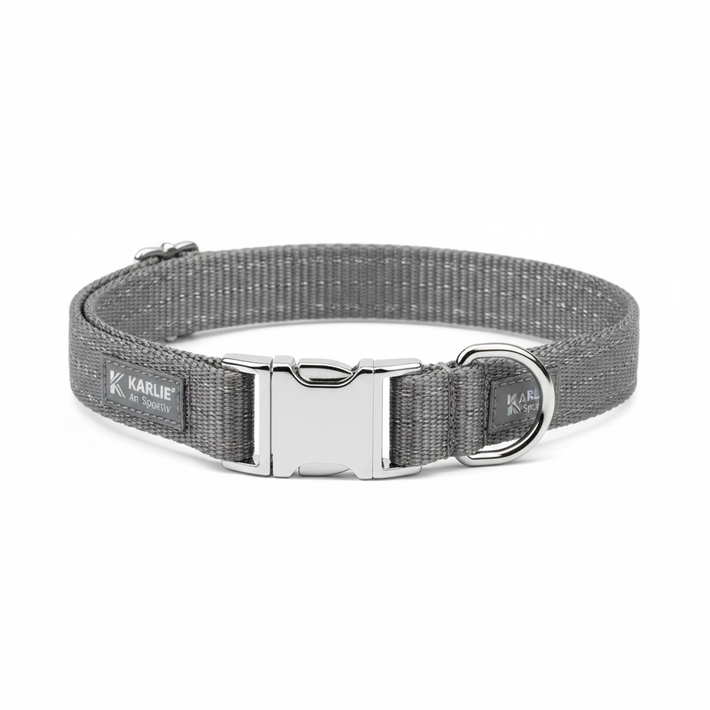 Karlie Art Sportiv Silverplus Halsband Grau 20mm x 40-55cm Hauptansicht