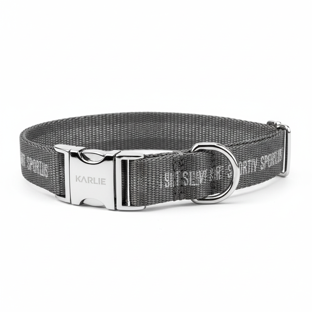 Karlie Art Sportiv Silverplus Halsband Grau 24mm x 45-65cm Seitenansicht