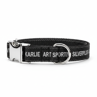 Karlie Art Sportiv Silverplus Halsband Schwarz 10mm x 20-35cm Seitenansicht