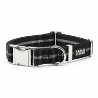 Karlie Art Sportiv Silverplus Halsband Schwarz 20mm x 40-55cm Seitenansicht