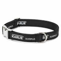 Karlie Art Sportiv Silverplus Halsband Schwarz 24mm x 45-65cm Seitenansicht