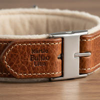 Karlie Buffalo Ultra Halsband Braun/Hellbraun 20mm x 40-55cm Detail