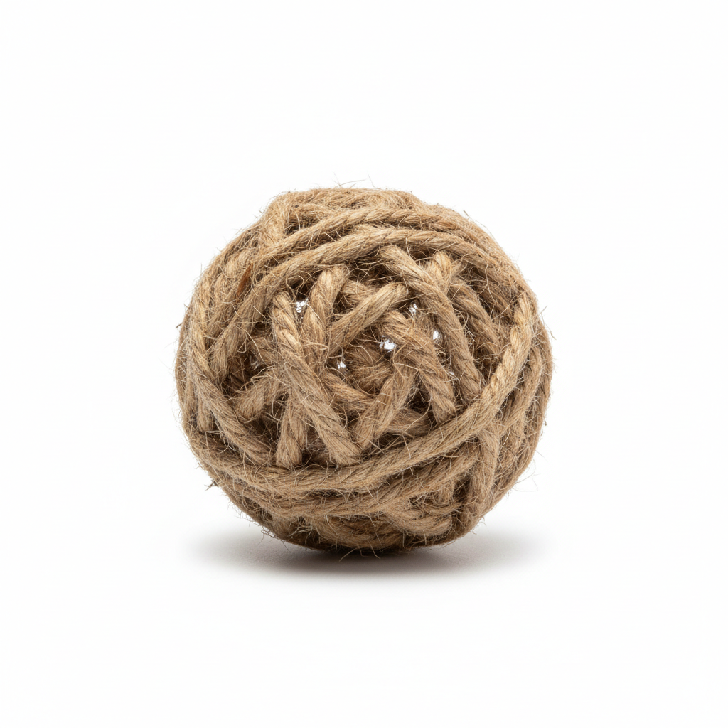 Karlie Jute-Spielzeug Ball 8cm Seitenansicht