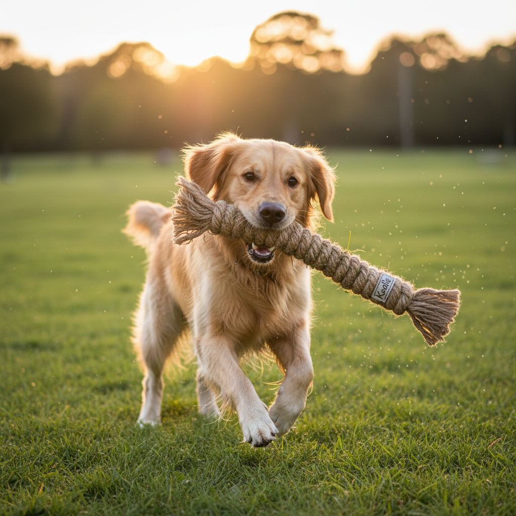 Karlie Jute-Spielzeug Stick 19cm im Spiel
