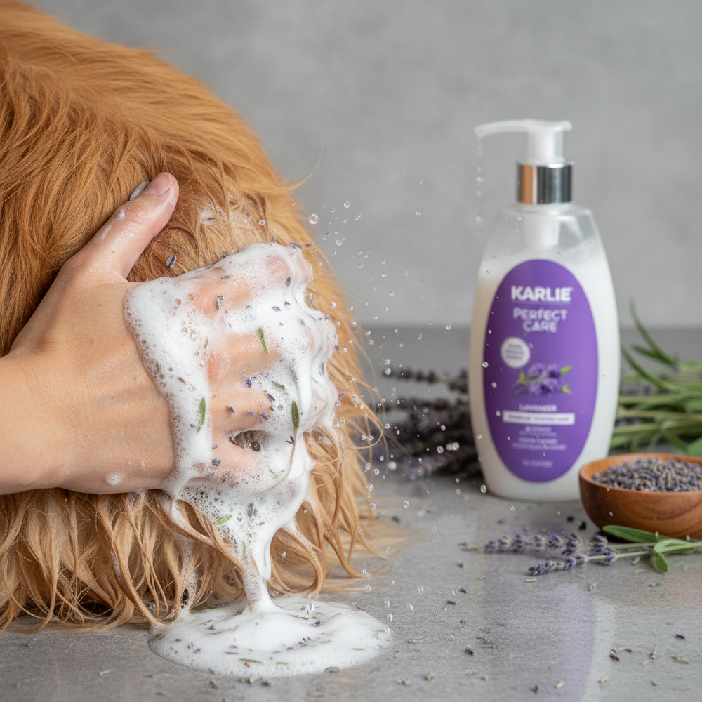 Karlie Perfect Care Shampoo-Konzentrat Lavendel 1000ml Anwendung
