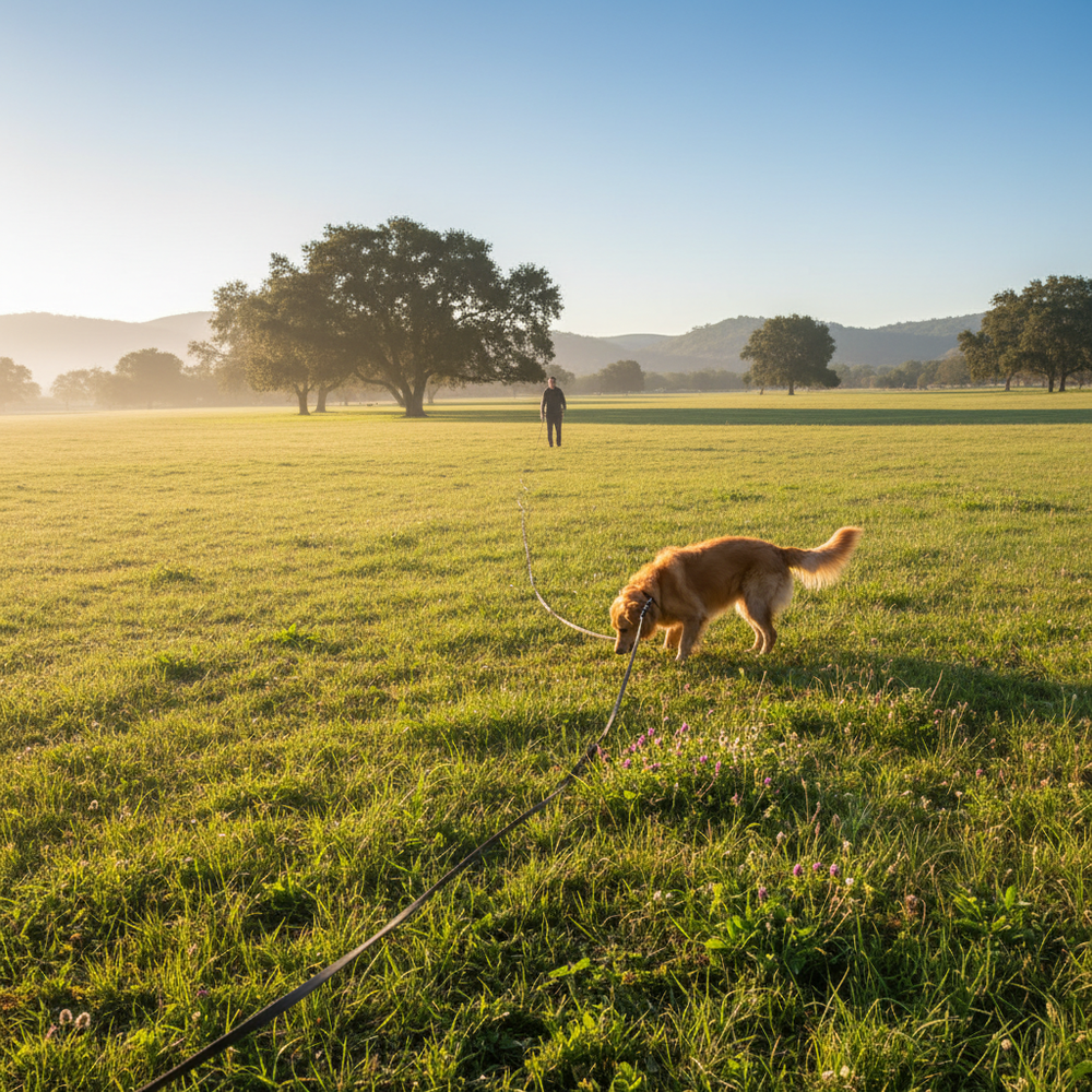 Karlie Schleppleine 10m in Verwendung