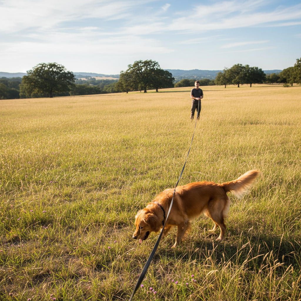 Karlie Schleppleine 15m in Verwendung