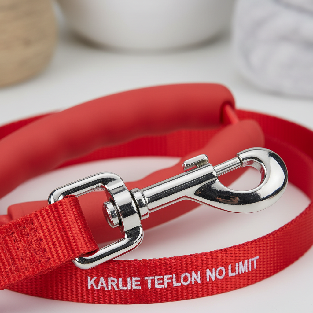 Karlie Teflon Führleine No Limit Rot 15mm x 200cm Detail