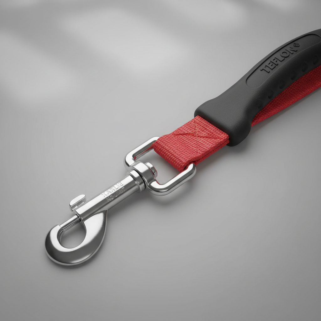 Karlie Teflon Führleine No Limit Schwarz 15mm x 200cm Detail