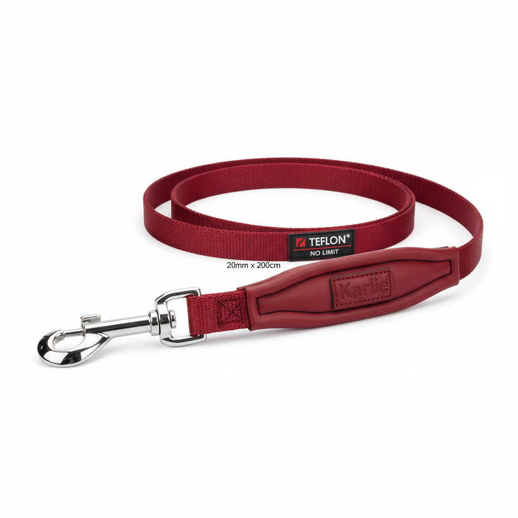 Karlie Teflon Führleine No Limit Schwarz 15mm x 200cm Seitenansicht