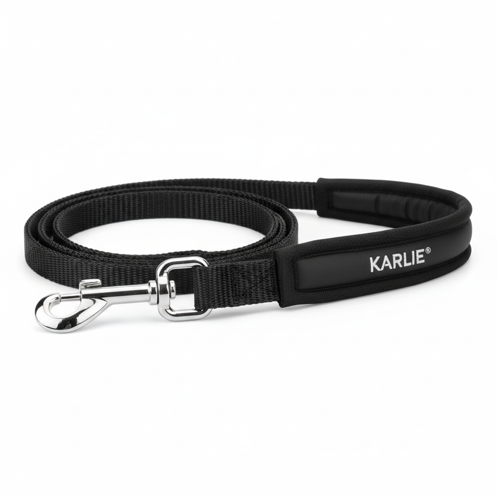 Karlie Teflon Führleine No Limit Schwarz 20mm x 200cm Seitenansicht