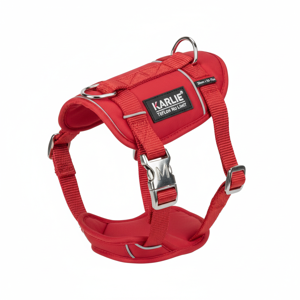 Karlie Teflon Geschirr No Limit Rot 20mm x 45-70cm Hauptansicht