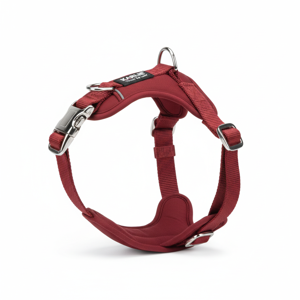 Karlie Teflon Geschirr No Limit Rot 20mm x 45-70cm Seitenansicht