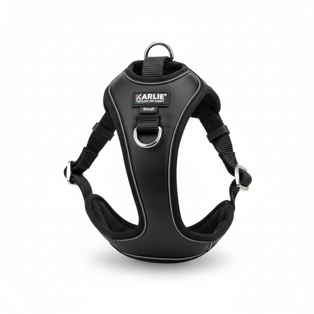 Karlie Teflon Geschirr No Limit Schwarz 15mm x 35-50cm Hauptansicht