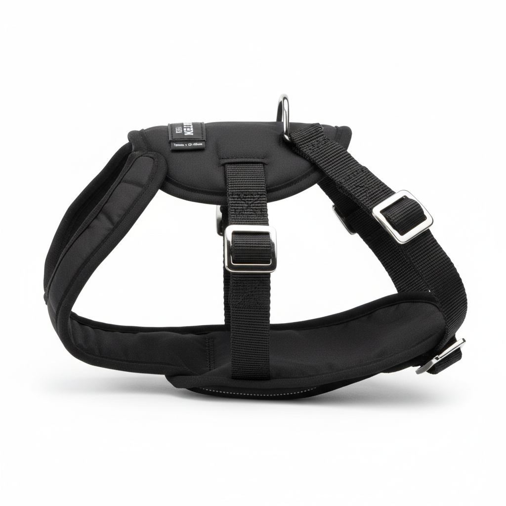 Karlie Teflon Geschirr No Limit Schwarz 15mm x 35-50cm Seitenansicht