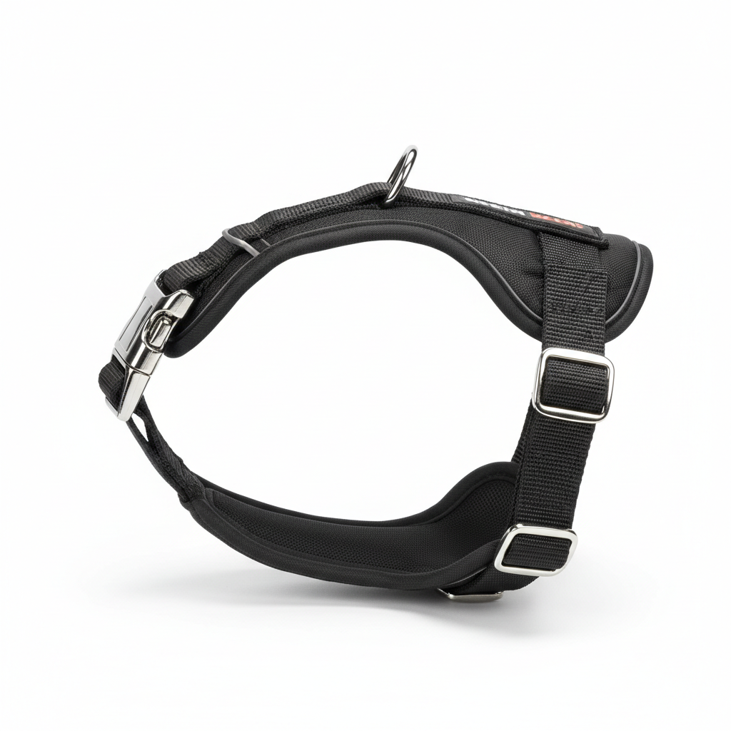 Karlie Teflon Geschirr No Limit Schwarz 25mm x 65-100cm Seitenansicht