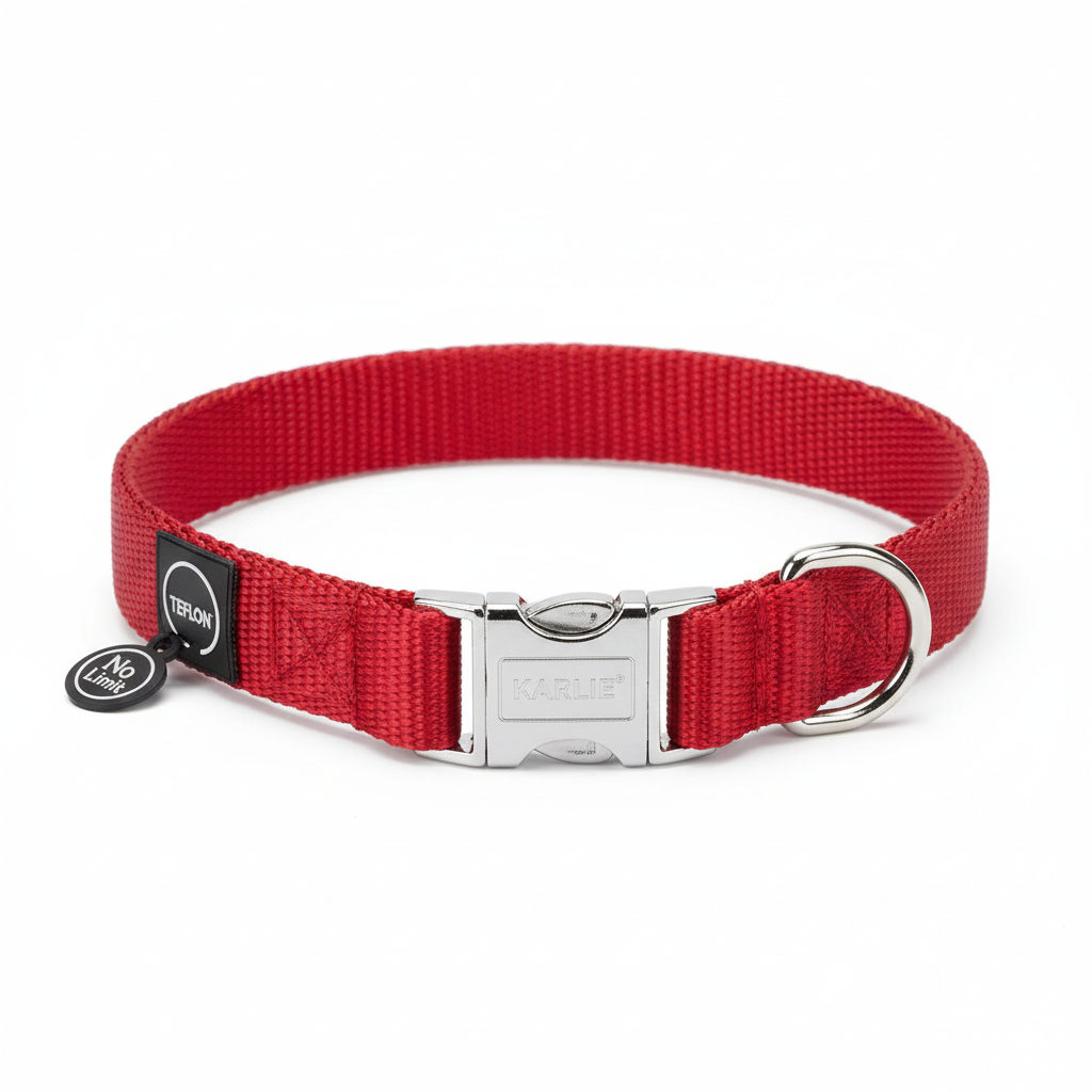 Karlie Teflon Halsband No Limit Rot 15mm x 30-45cm Hauptansicht