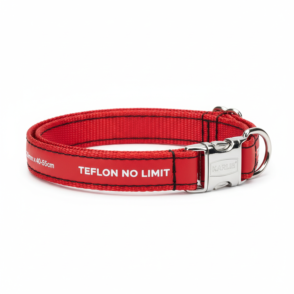 Karlie Teflon Halsband No Limit Schwarz 15mm x 30-45cm Hauptansicht
