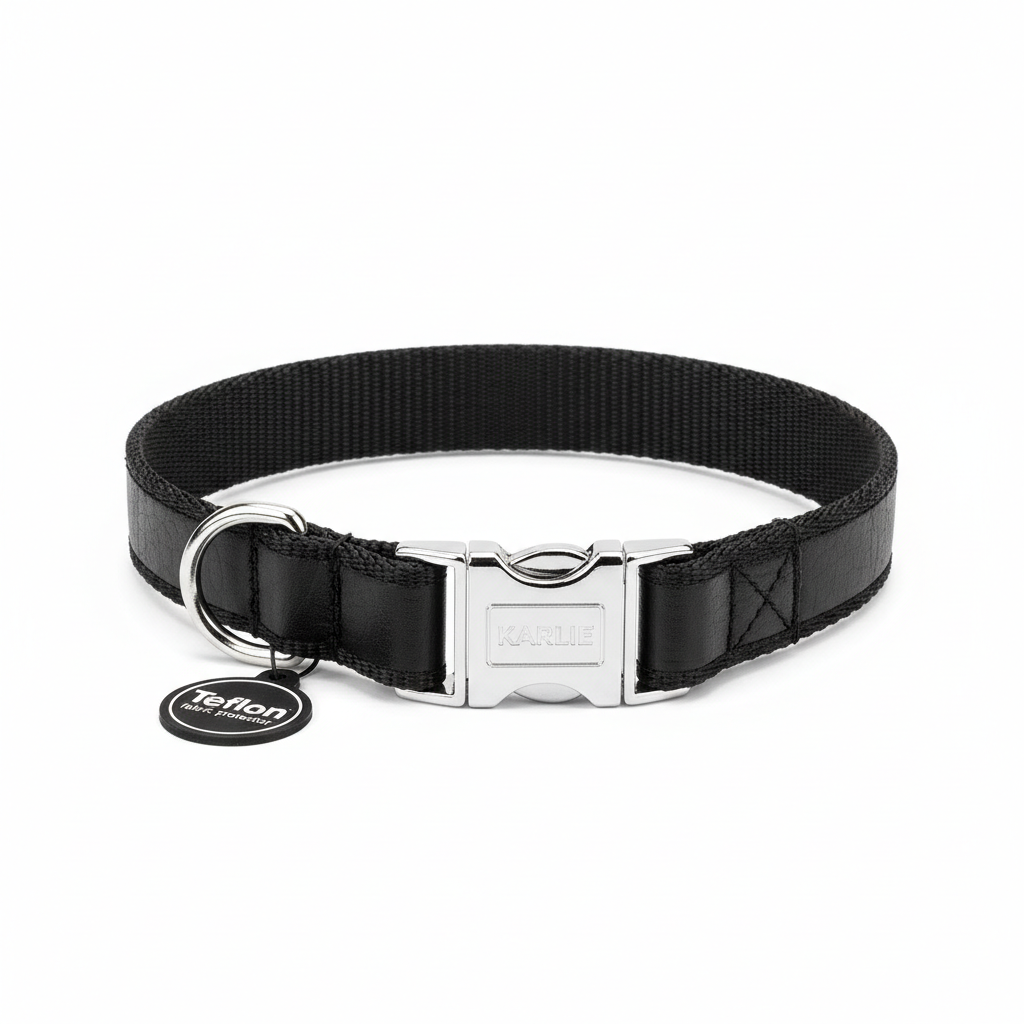 Karlie Teflon Halsband No Limit Schwarz 25mm x 45-65cm Hauptansicht