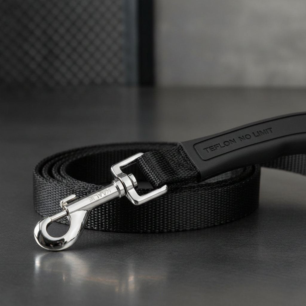 Karlie Teflon Leine No Limit Schwarz 20mm x 100cm Detail