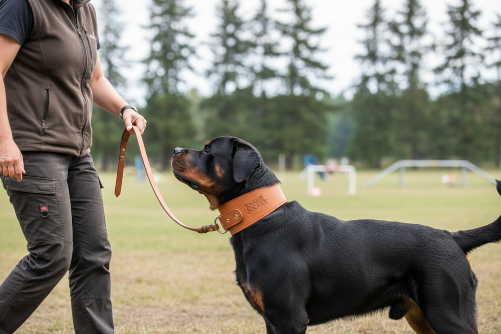 Karlie Würger Jockey Leder in Verwendung
