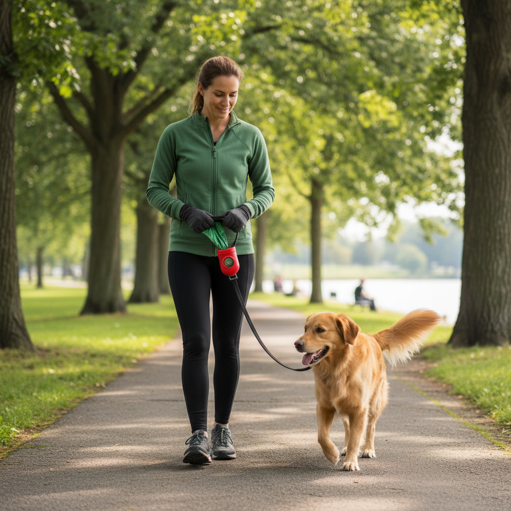 Kotbeutel für Hunde in Verwendung