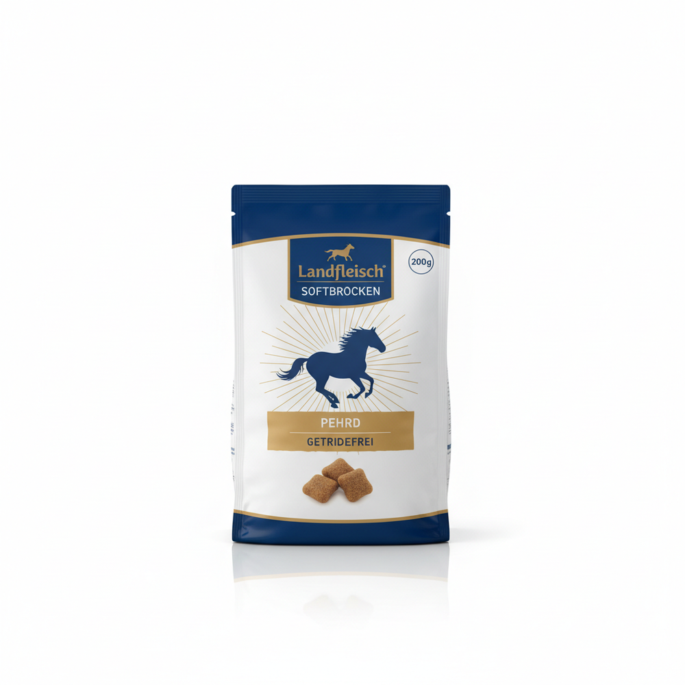 Landfleisch Softbrocken mit Pferd 200g Produktbild