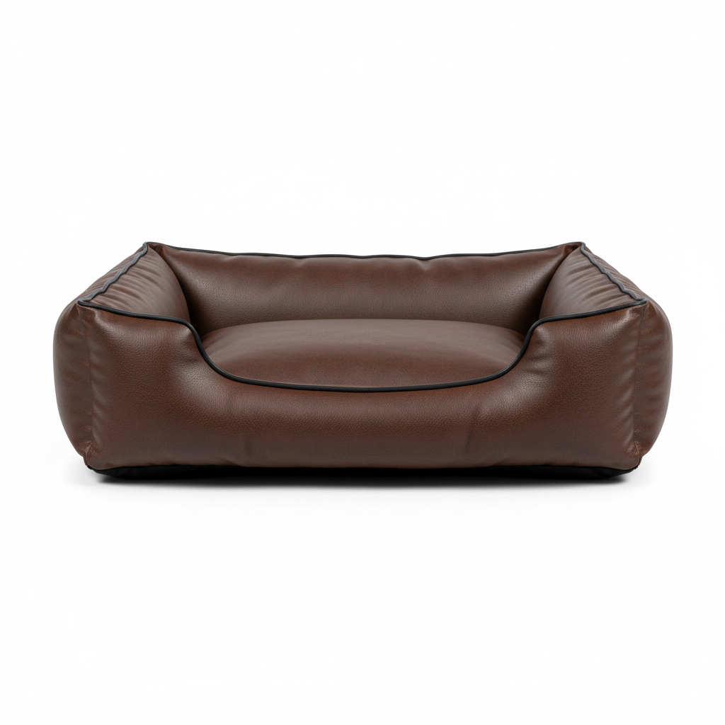 Lebon Hundebett Bruno Braun 120x90cm Seitenansicht