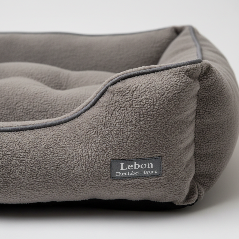 Lebon Hundebett Bruno Grau 100x75cm Material Detail