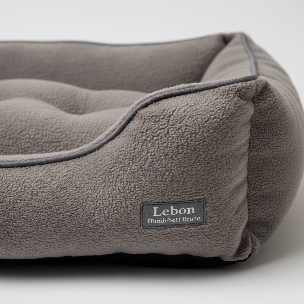 Lebon Hundebett Bruno Grau 100x75cm Material Detail