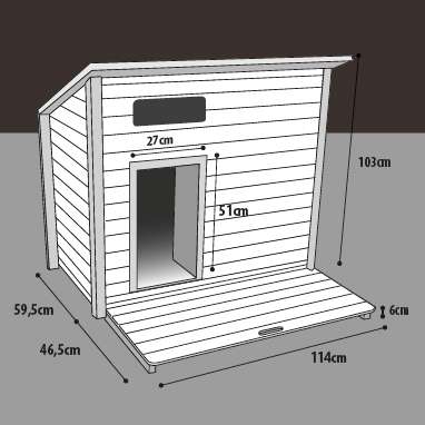 Karlie Flamingo Hundehütte Crayon - 114 x 110 x 103 cm