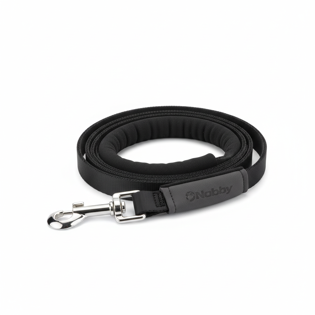 Nobby Schleppleine Cover Schwarz 5m 20mm Seitenansicht